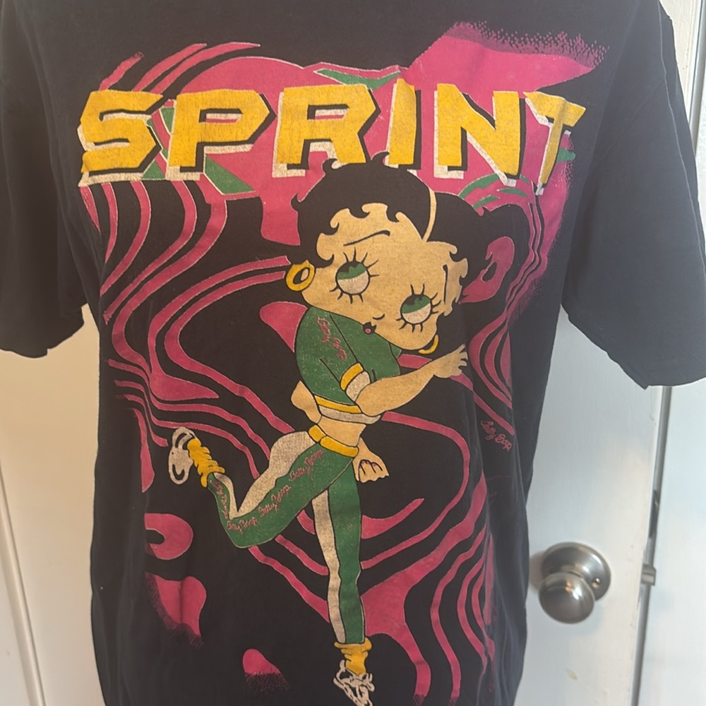 RARE Betty Boop Vintage Sprint Graphic Tee Classic Betty boop - Picture 2 of 4